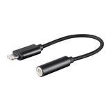 Monoprice Canada Cab 36444 USB Type C Monoprice MFi Certified Lightning to 3 5mm Audio Adapter Nylon Braid Black