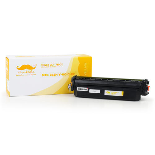 Canon 055H 3017C001 Compatible Yellow Toner Cartridge High Yield - No Chip - Moustache®