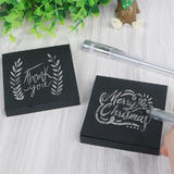 654BL 2P Ballpoint Pens Gel Pens Black Sticky Notes with 2 Silver Gel Pens for Messaging and Flagging