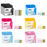 Moustache Epson T079 14pieces Stylus Photo 1400 Epson 79 T079 Compatible Ink Cartridge Combo High Yield 14 Pack Moustache