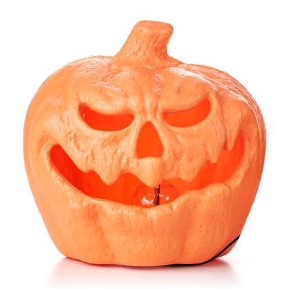 Halloween LED Pumpkin Décor with Spinning Lights, 1 Randomized Color Per Pack - G. Ghouls