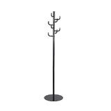 SAFCO 4241BL Coat Racks Umbrella Stands SAFCO Hook Head Coat Rack with 8 Hooked Arms Black