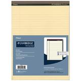 Mead 740 59804 Notebooks Cambridge Limited Perforated Writing Pad 8 5 X 11 Inches Wide Ruled 50 Sheets 3 Pack