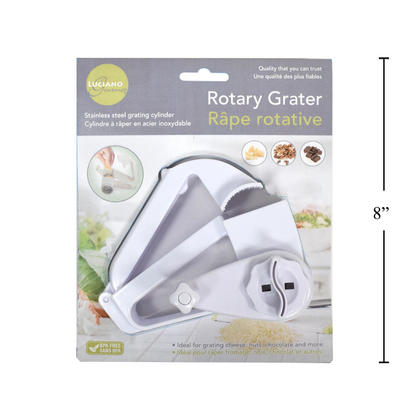 Rotary Grater Cheese Nuts Chocolate Grater with Stainless Steel Grating Cylinders