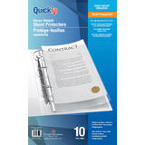 QuickFit 5314 0 Binder accessories QuickFit Top Load Sheet Protectors 8 1 2 x 14 Legal Size Heavy Weight Clear 10 Pack