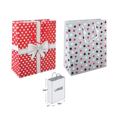 Christmas Hot Stamp Gift Bag - Large, 10.2''x 5''x 12.8'', 1Pc/Pack