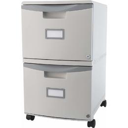 Storex 61310B01C Filing Cabinets Storex Two Drawer Mobile File Cabinet with Lock Letter Legal 14 8 x 18 x 26 Replace 61301B01