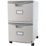 Storex 61310B01C Filing Cabinets Storex Two Drawer Mobile File Cabinet with Lock Letter Legal 14 8 x 18 x 26 Replace 61301B01