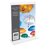 LVC 57504 Photo Frames Acrylic T Shape Double Sided Photo Frame Document Size Vertical 8 5 x 11