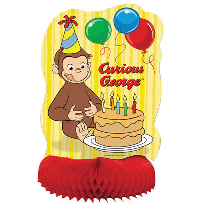 Curious George Honeycomb Decoration, 14"