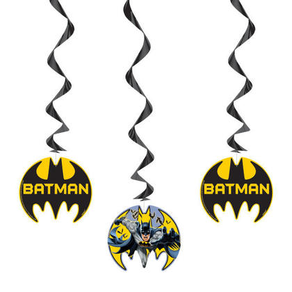 Batman décorations suspendues tourbillon, 26", 3ct