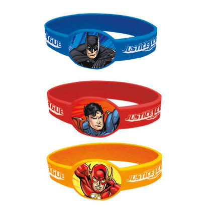 Justice League Stretchy Bracelets, 4ct