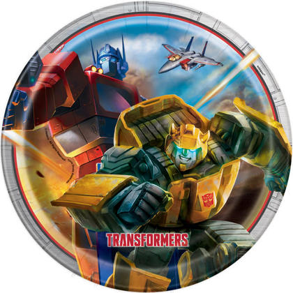 Transformers assiettes rondes 9", 8ct