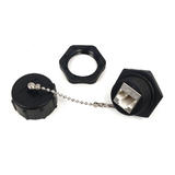 Other Brands Cab JK C5P SBK IP68 IP Rated Cables Accessories Cat5e RJ45 Female to 110 Punch Down Shielded Bulkhead Coupler Wa