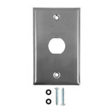 Other Brands Cab WP EBH1 SS IP Rated Cables Accessories Single Gang Wall Plate 1x Ethernet Bulkhead Hole IP44 Rated Stainless