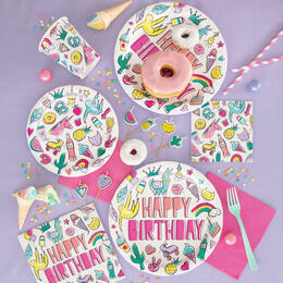 1b922 Other Brands LVU 73201 Favorite Things Birthday Beverage Napkins 16ct