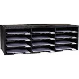 Storex 61602U01C MAIL SORTERS Storex 12 Compartment Literature Organizer Document Sorter Black