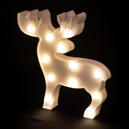 Christmas Decoration, Reindeer Marquee LED Light, 9.5"H