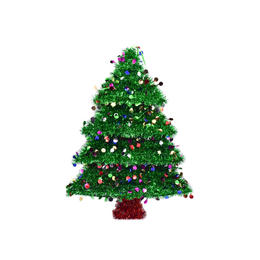 Other Brands LVC 36941 Christmas New Year Party Supplies Deco N 18 H Tinsel Xmas Tree Wall Plaque cht