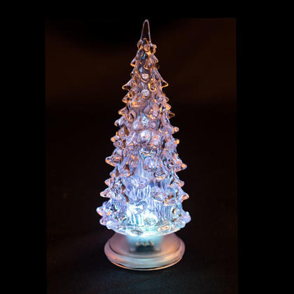 Christmas Decoration, LED Color-Changing Acrylic Christmas Tree, 5.5''