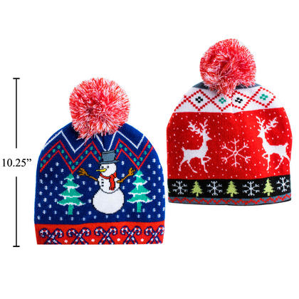 Ladies' Christmas Winter Hat with Pom Pom - Santa's Secrets