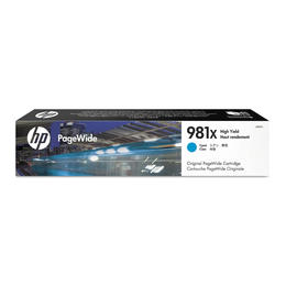 HP 981X C OEM PageWide Enterprise Color 556dn HP 981X L0R09A Original Cyan PageWide Ink Cartridge High Yield