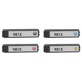 HP 981X Combo PageWide Enterprise Color 556dn HP 981X Compatible PageWide Ink Cartridge Combo High Yield BK C M Y