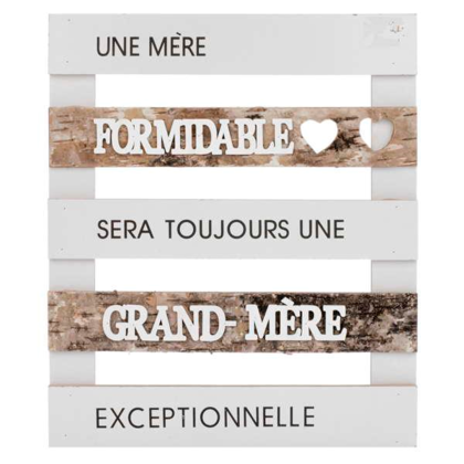 Art Wall Plaque Une Mère Formidable for Home Decor, 11.5" x 14", 1Pc