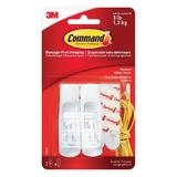 3M 17001C Adhesives Tapes and Dispenser 3M Command Adhesive Hooks 2 medium hooks with 4 strips Holds 3lb