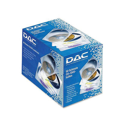 DAC® MP-157 Slim CD/DVD Jewel Case, Clear, 50/Pack (02154)