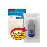 SMEAD 953 68150 Storage Accessories Smead Self Adhesive USB Flash Drive Pocket Clear 6 Pack 68150