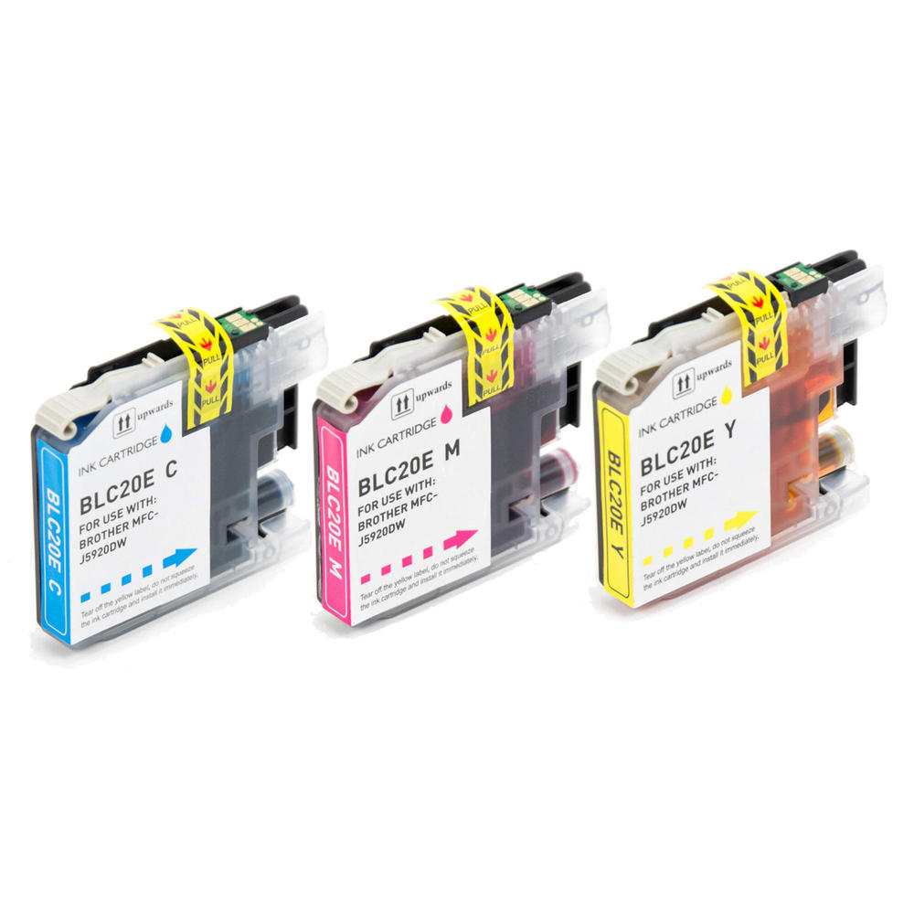 Brother LC20E 3PKS Compatible Color Ink Cartridge Combo Extra High
