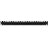 Other Brands Cab PP 24C6 PT RJ45 Patch Panel 24 Port CAT6 Patch Panel 19 Rackmount 1U Pass Through