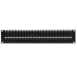 Other Brands Cab PP 48C6 APT RJ45 Patch Panel 48 Port Angled CAT6 Patch Panel 19 Rackmount 1U Pass Through