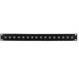 Other Brands Cab PP BNC 16 12G A V Patch Panel 16 Port 75 Ohm BNC 12GHz HD SDI patch panel 19 inch rackmount 1U