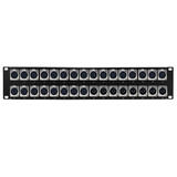 Other Brands Cab PP XLR 24F8M A V Patch Panel 24 Port XLR Female 8 port XLR Male patch panel 19 inch rackmount 2U