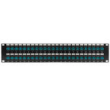 Other Brands Cab PP FO408 48 Fiber Optic Patch Panel 48 Port LC LC Multimode 50u OM3 4 Duplex Patch Panel 19 Rackmount 2U