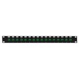 Other Brands Cab PP FO208A 16 Fiber Optic Patch Panel 16 Port LC LC APC Singlemode 9u Duplex Patch Panel 19 Rackmount 1U