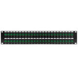 Other Brands Cab PP FO208A 48 Fiber Optic Patch Panel 48 Port LC LC APC Singlemode 9u Duplex Patch Panel 19 Rackmount 2U