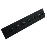 Other Brands Cab PP FA200 6BK Fiber Optic Panel Enclosure Adapter Loaded Adapter Panel with 6x Simplex ST UPC SM MM Black