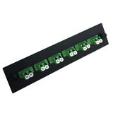 Other Brands Cab PP FA208A 6BK Fiber Optic Panel Enclosure Adapter Loaded Adapter Panel with 6x Duplex LC APC Singlemode Blac