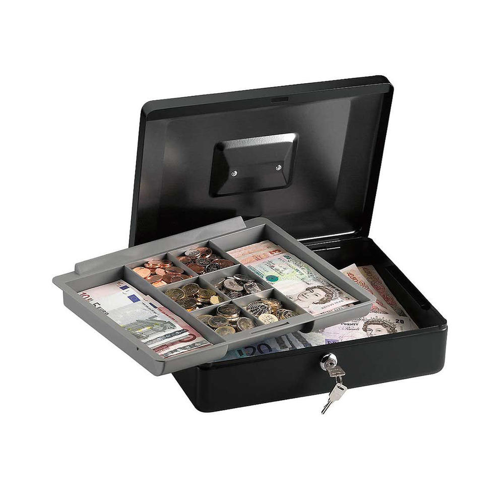 SentrySafe CB12 Cash Box with Money Tray and Key Lock, 0.21 cubic ft