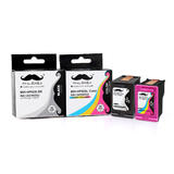 Moustache M HP 62XL Combo ENVY 5660 Remanufactured HP 62XL C2P05AN C2P07AN Black and Color Ink Cartridge Combo High Yield Mou