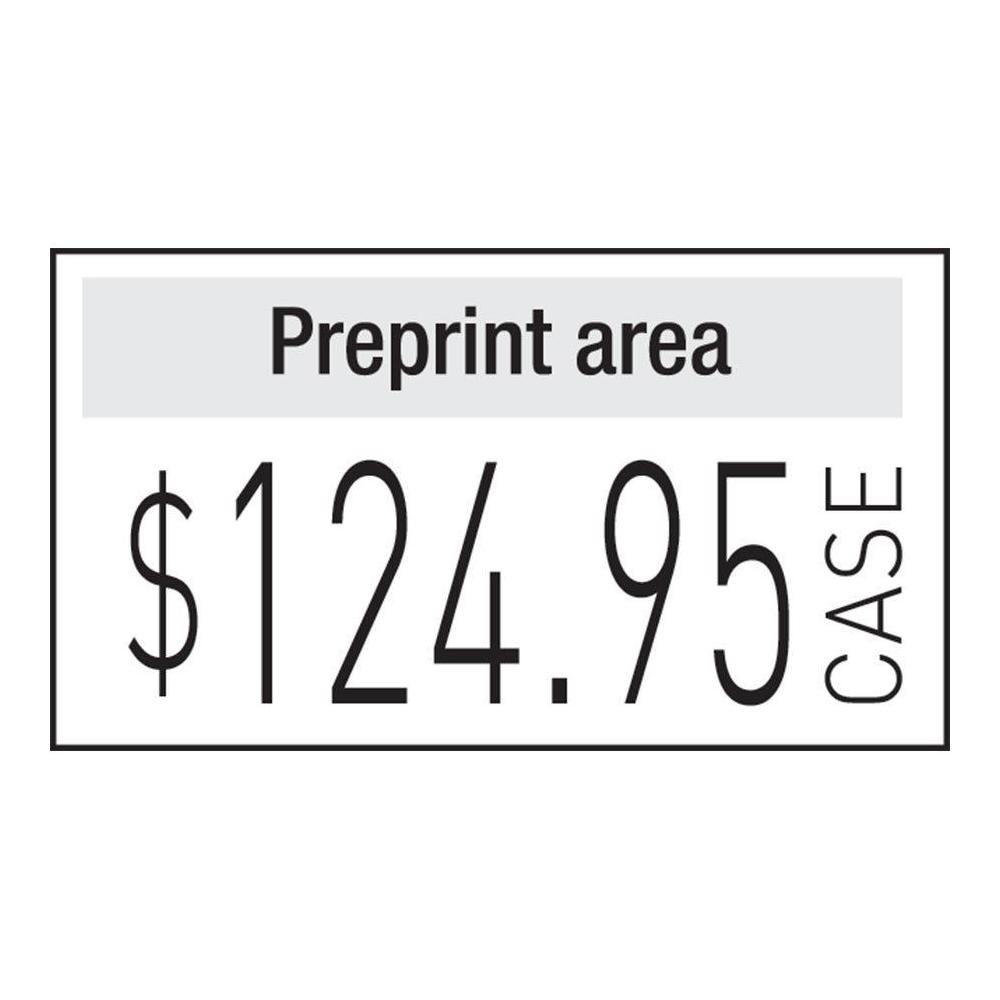 Monarch® 1131 Label Rolls, Permanent Adhesive, White / Red