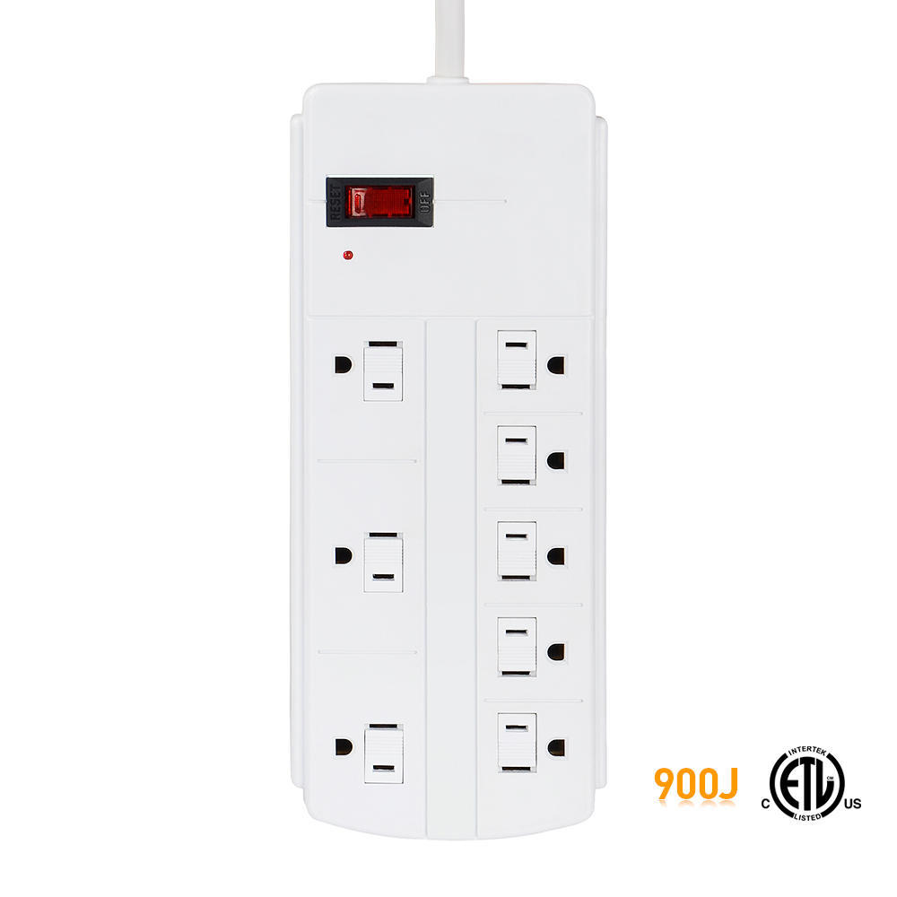 8Outlet Surge Protector Power Strip 3.28ft PrimeCables