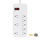 PrimeCables Cab LTS L08 Surge Protector Power Strip 8 Outlet Surge Protector Power Strip with 3 28ft Cord 125V 15A 1875W