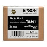 Epson T850100 PBK OEM SureColor P800 Epson T850 T850100 Original UltraChrome Photo Black Ink Cartridge