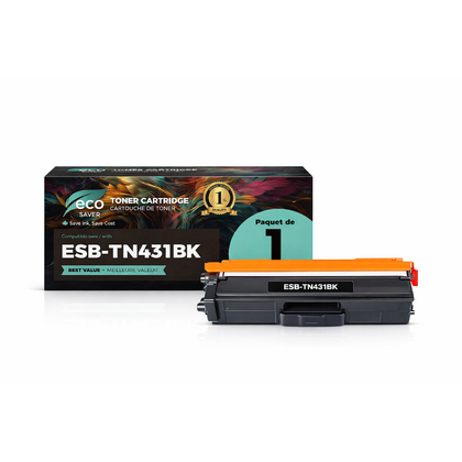 Brother TN431BK Compatible Black Toner Cartridge 3000 Pages - Eco-Saver