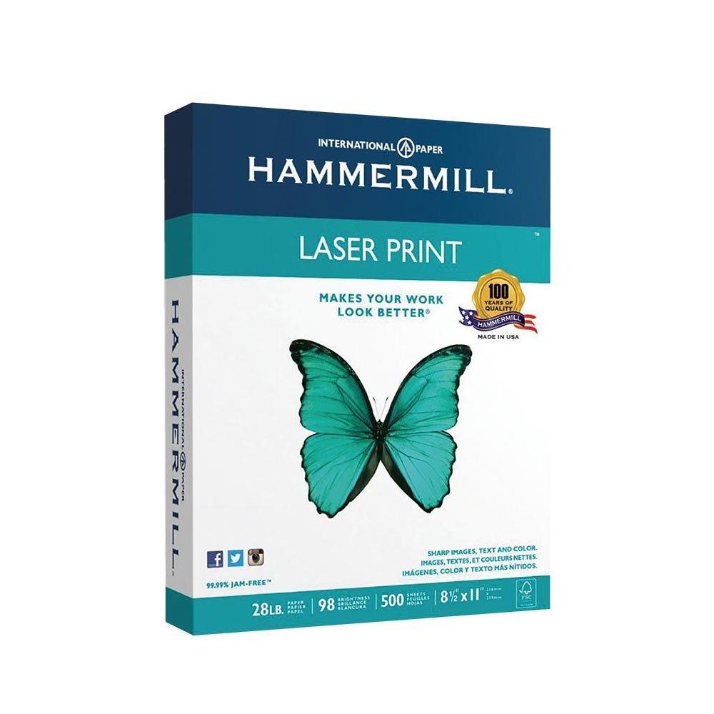Hammermill® Premium Laser Paper, 28 lbs, 98 Bright, Letter, 500 Sheets