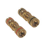 Other Brands Cab AD BAN Wall Plate Inserts Banana Clip Female to Female Bulkhead Pair Black Red for 1 2 Inch Hole